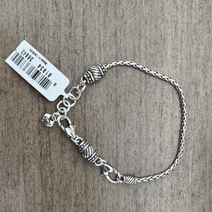 Brighton Silver Braided Bracelet